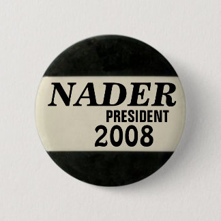 Nader Black & White Button