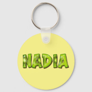 Nadia Name Kiwi Design Keychain