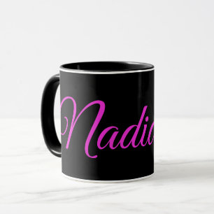 Nadia, Name Logo With Australian Wildlife, Mug