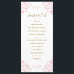 Nadine Wedding Program | Tea-Length (Pink & Gold) Programme<br><div class="desc">Let your guests follow along with your wedding ceremony in style with this beautiful plum vintage corners tea-length wedding program. This design is set in pink, but you can change it to any colour you like just by changing the background colour. HOW TO CHANGE THE DESIGN COLOR: Choose "CUSTOMIZE", "PERSONALIZE"...</div>