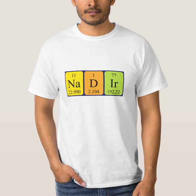 Nadir periodic table name shirt (Front)