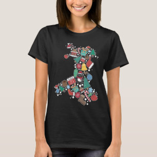 Nadolig Llawen Happy Christmas Wales Map Welsh Xma T-Shirt