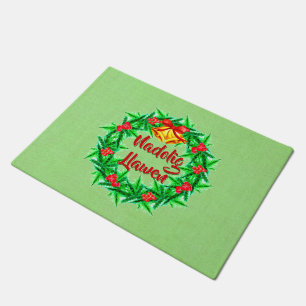 Nadolig Llawen Welsh Merry Christmas Doormat