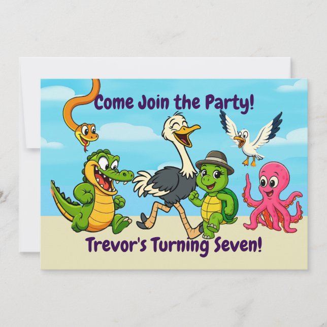 Nae Nae & Lulu Adventure Party Invitation (Front)