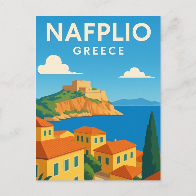 Nafplio Greece Decorative Dreamy Postcard (Front)
