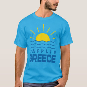 Nafplio Greece Sunshine And Sea Men's Teal T-Shirt