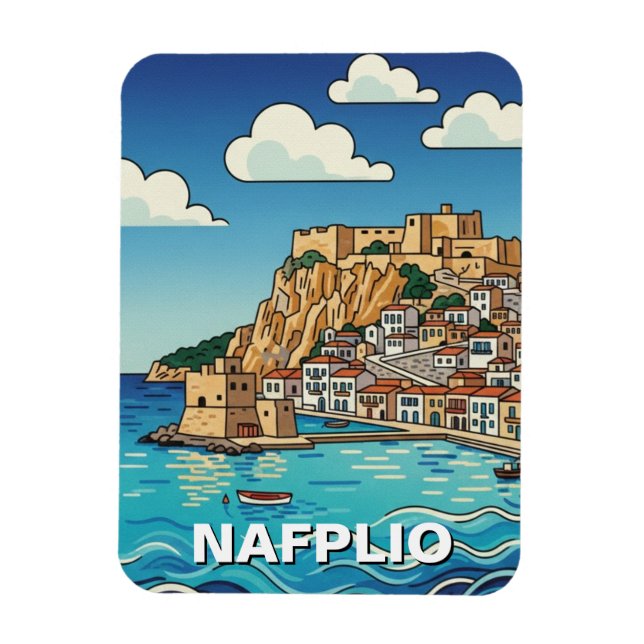 Nafplio Greece Travel Magnet (Vertical)