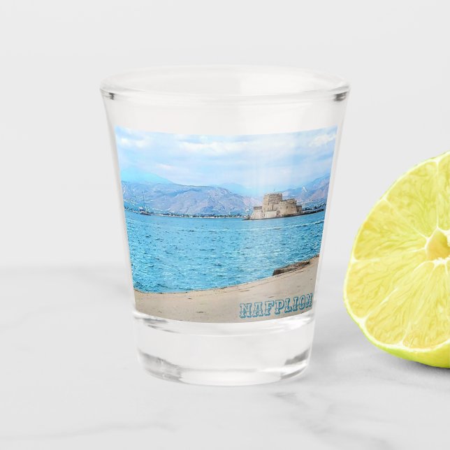 Nafplion Greece Souvenir Shot Glass (Front)