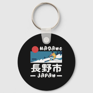 Nagano Japan Ski Resort Skiing Japanese Alps Trave Key Ring