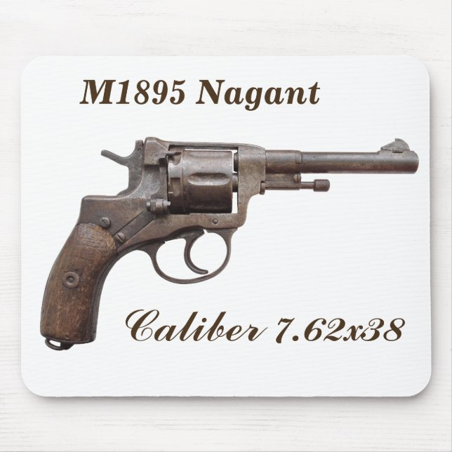 Nagant Revolver m1895 soviet russian ww2 mouse pad (Front)