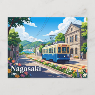 Nagasaki Electric Tramway Japan Postcard