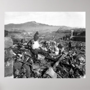 Nagasaki Japan After the Atomic Bomb Poster