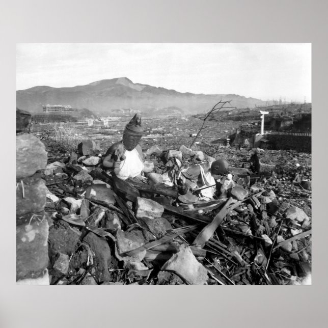 Nagasaki Japan After the Atomic Bomb Poster (Front)