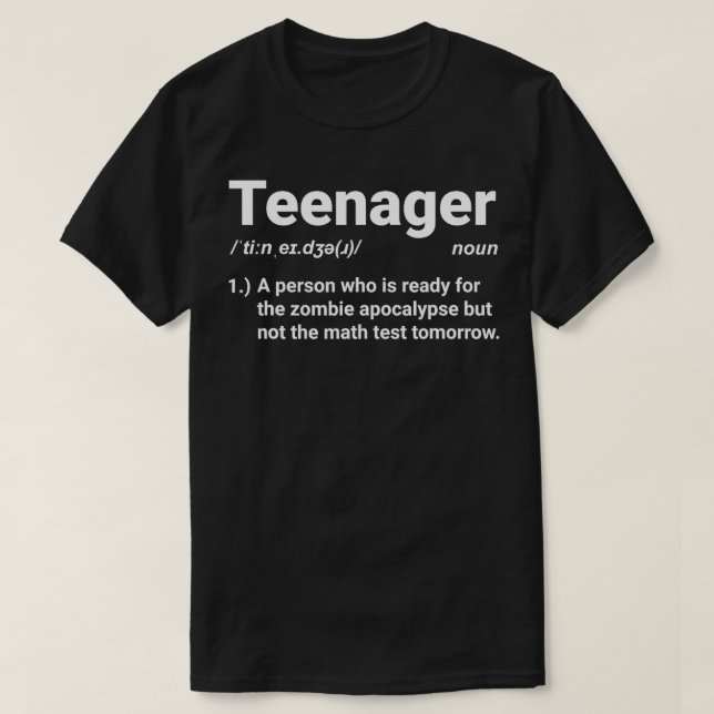 nager Definition Ready for Zombie Apocalypse But N T-Shirt (Design Front)