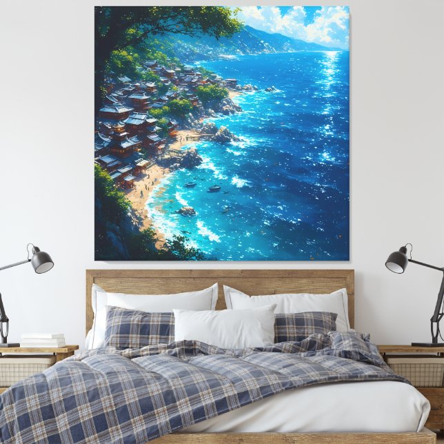 Nagisa no Yume “Dream of the Shore” Canvas Print (Insitu(Bedroom))