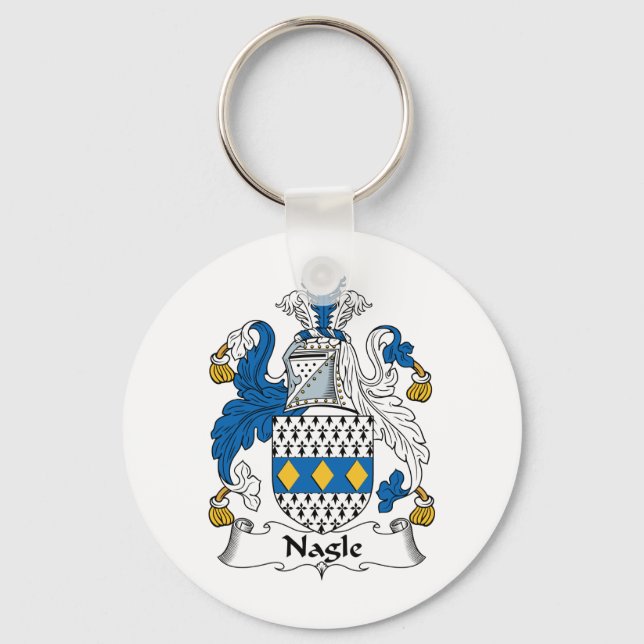 Nagle Family Crest Key Ring (Front)