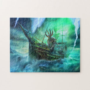 Naglfar Ship At Ragnarök Jigsaw Puzzle