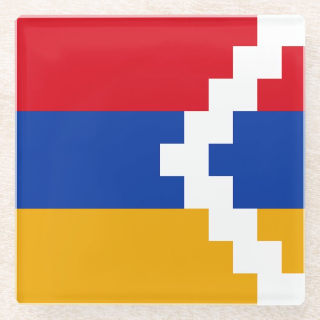 Nagorno Karabakh Flag Glass Coaster (Front)