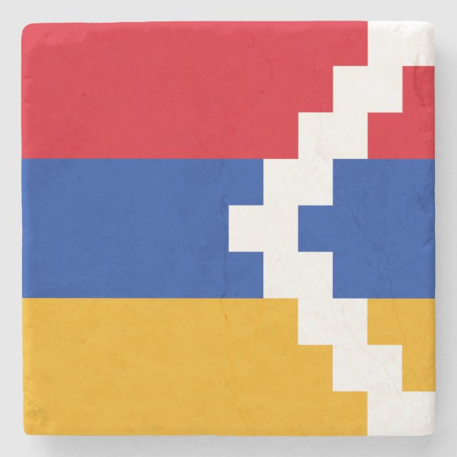 Nagorno Karabakh Flag Stone Coaster (Front)
