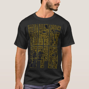 Nagoya Japan City Map Typography Gold Art Deco T-Shirt