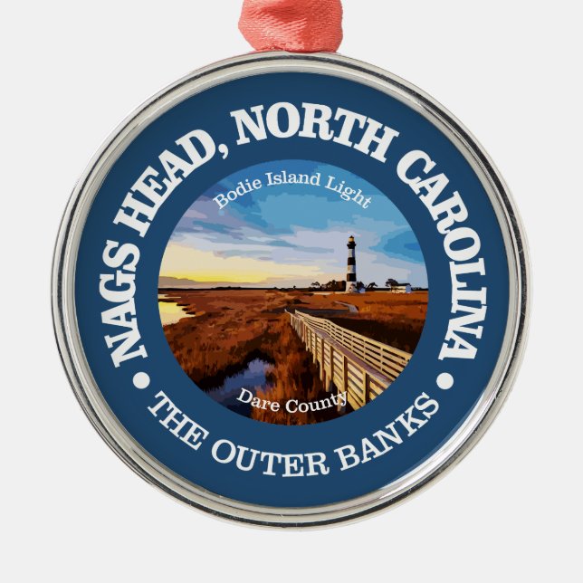 Nags Head (C) Metal Tree Decoration (Front)