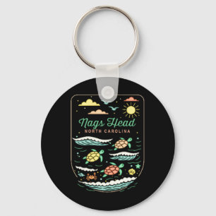 Nags Head Nc Cute Beach Vacation Sea Turtle Lover Key Ring