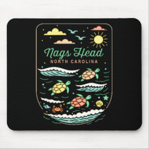 Nags Head Nc Cute Beach Vacation Sea Turtle Lover  Mouse Mat