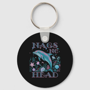 Nags Head Nc Dolphin Lover Colorful Beach Souvenir Key Ring