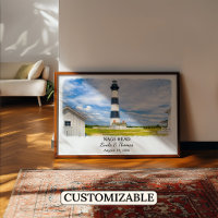 Nags Head North Carolina Poster, Watercolor