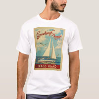 Nags Head Sailboat Vintage Travel North Carolina