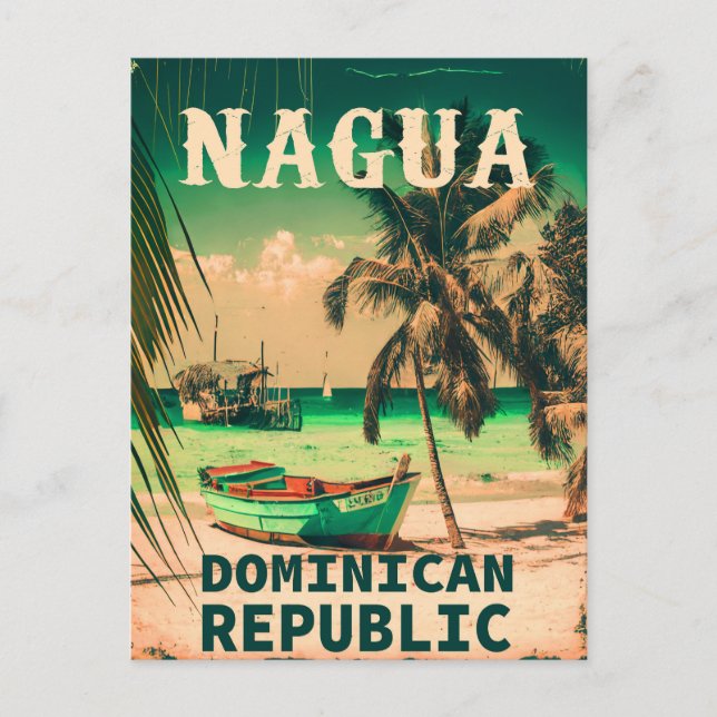 Nagua Dominican Republic - Retro Vintage 80s Postcard (Front)