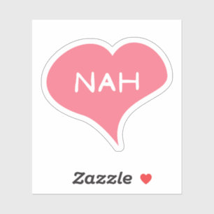NAH Love Heart Vinyl Sticker