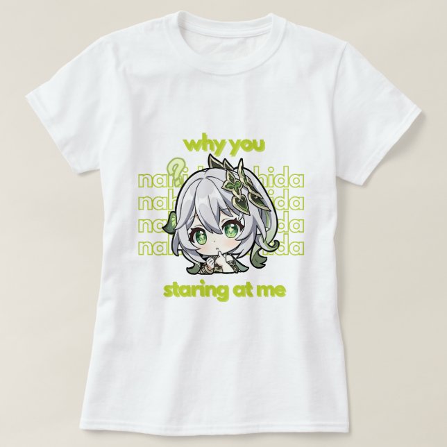 nahida genshin impact t shirt (Design Front)