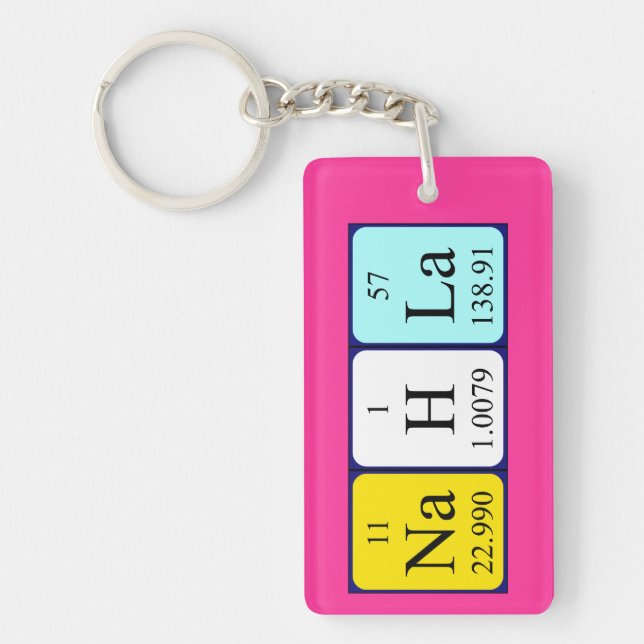 Nahla periodic table name keyring (Front)