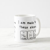 Nahla periodic table name mug (Front Right)