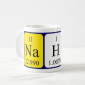 Nahla periodic table name mug (Front Left)