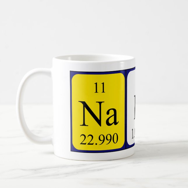 Nahla periodic table name mug (Left)
