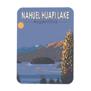 Nahuel Huapi Lake Argentina Travel Art Vintage Magnet