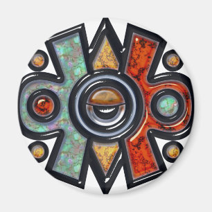 Nahui Ollin Fridge Magnet