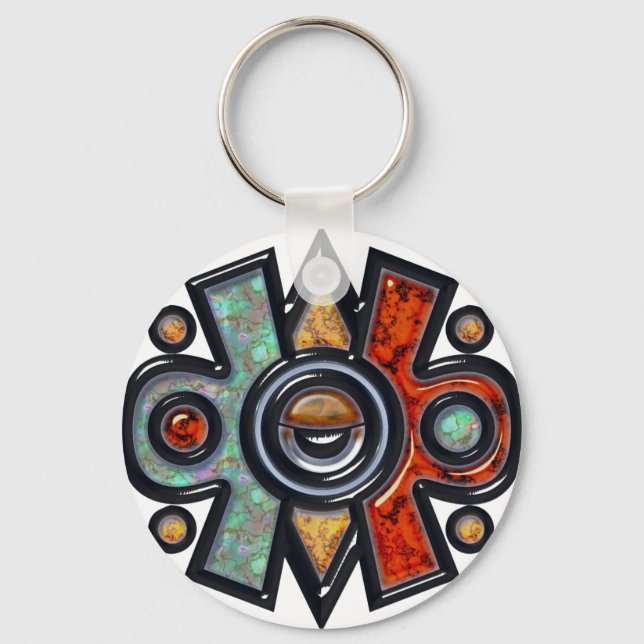 Nahui Ollin Key Ring (Front)