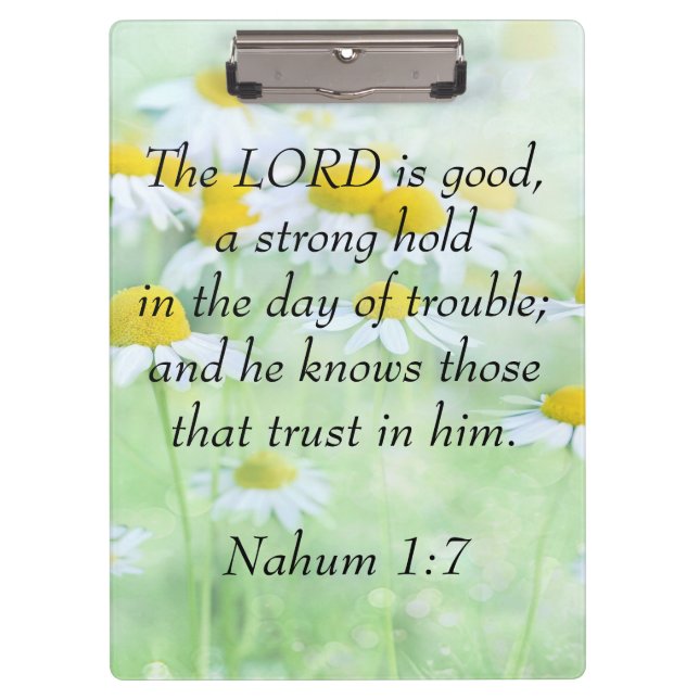 Nahum 1:7 clipboard (Front)