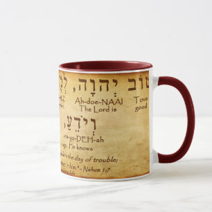 NAHUM 1:7 HEBREW MUG