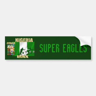 Naija flag of Nigeria soccer stars gifts Bumper Sticker