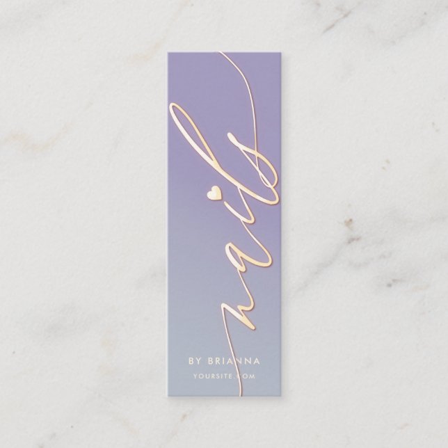 Nail Art Beauty Salon Manicure Specialist Mini Business Card (Front)