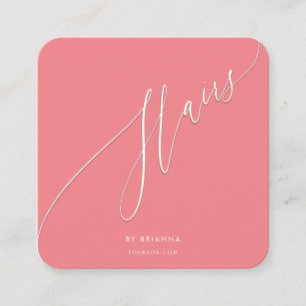 Nail Art Beauty Salon Manicure Specialist  Square Business Card