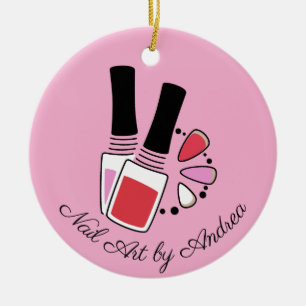 Nail Art Design Ceramic Ornament