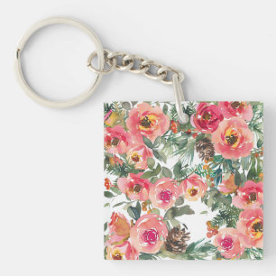 Nail Art Flower Key Ring