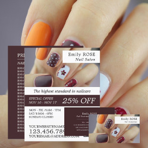 Nail Art, Nail Technician Business Card