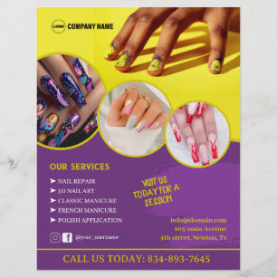 Nail Art Services Editable Flyer