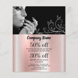 nail artist business personalised flyer